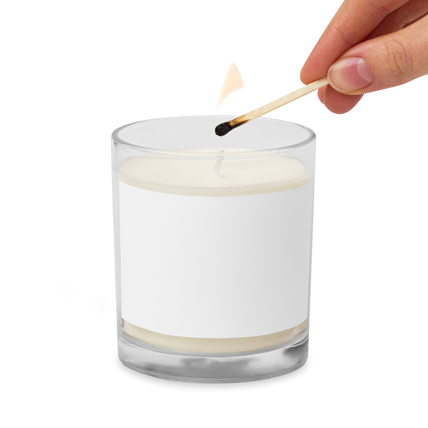 Glass jar soy wax candle