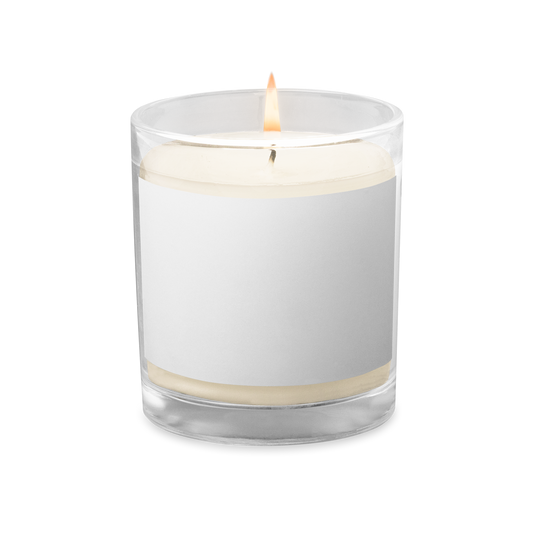 Glass jar soy wax candle